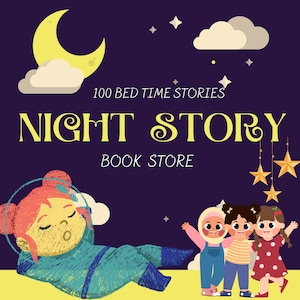 Livre électronique 100 NIGHT STORY pour enfants, livres électroniques d'histoires pour enfants, livre pour enfants, feuille de travail d'activités, livre électronique occupé pour tout-petits, livre électronique au format PDF, téléchargement immédiat