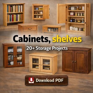 Armarios y estanterías de madera: más de 20 proyectos de almacenamiento de madera (PDF)