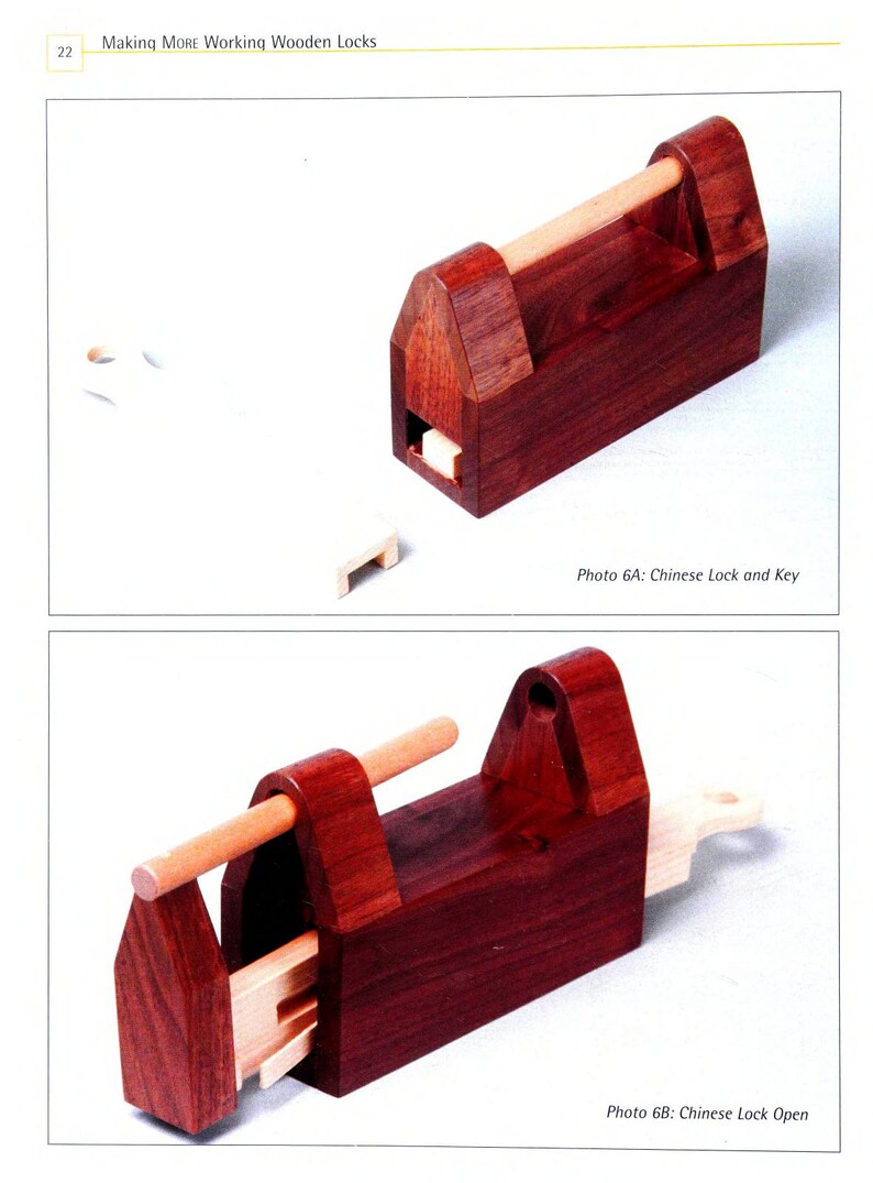 Wooden Lock Plans: 5 Functional Designs Plan (PDF Guide) - Etsy
