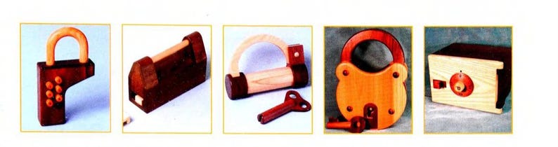 Wooden Lock Plans: 5 Functional Designs Plan (PDF Guide) - Etsy