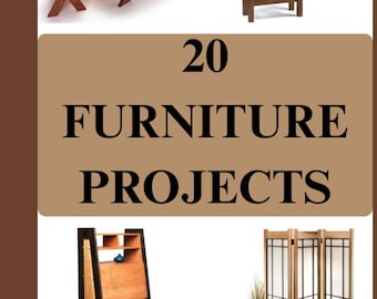 20 planos de proyectos de carpintería en PDF / Proyectos de bricolaje para muebles y hogar con madera