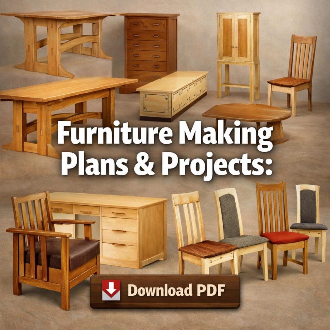 View of Furniture Making Plans: DIY Woodworking Projects (PDF File) - Etsy