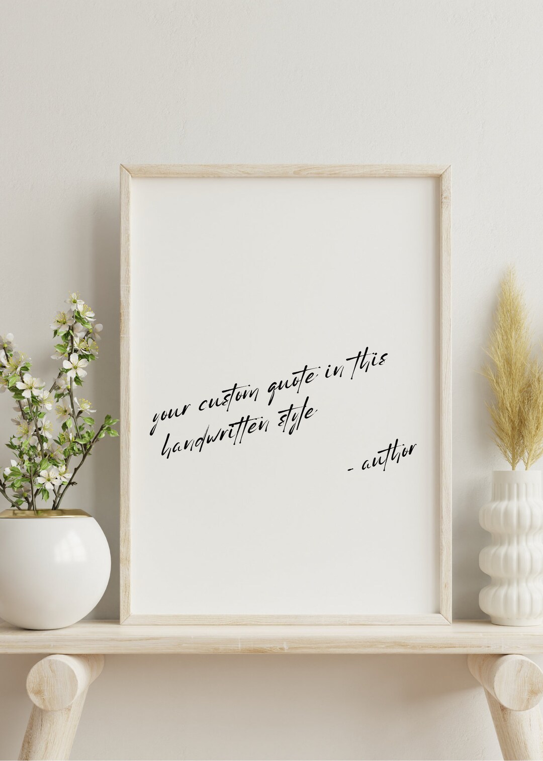 Custom Quote Print, Minimalist Quote Wall Art, Peronalized Black and