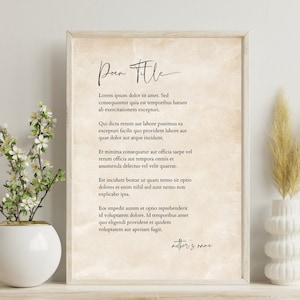 Vintage Poem Wall Art, Custom Poem Print, Printable Poem Poster, Personalized Text Print, Typography Wall Art, Poetry, Valentines Day Gift