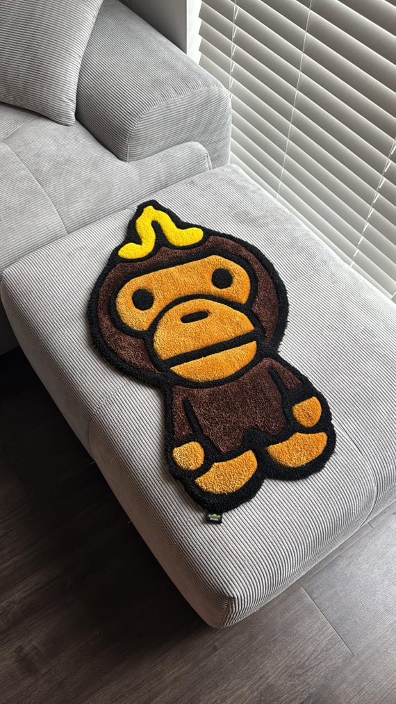 BABY MILO BAPE Inspo Handmade Tufted Rug - Etsy