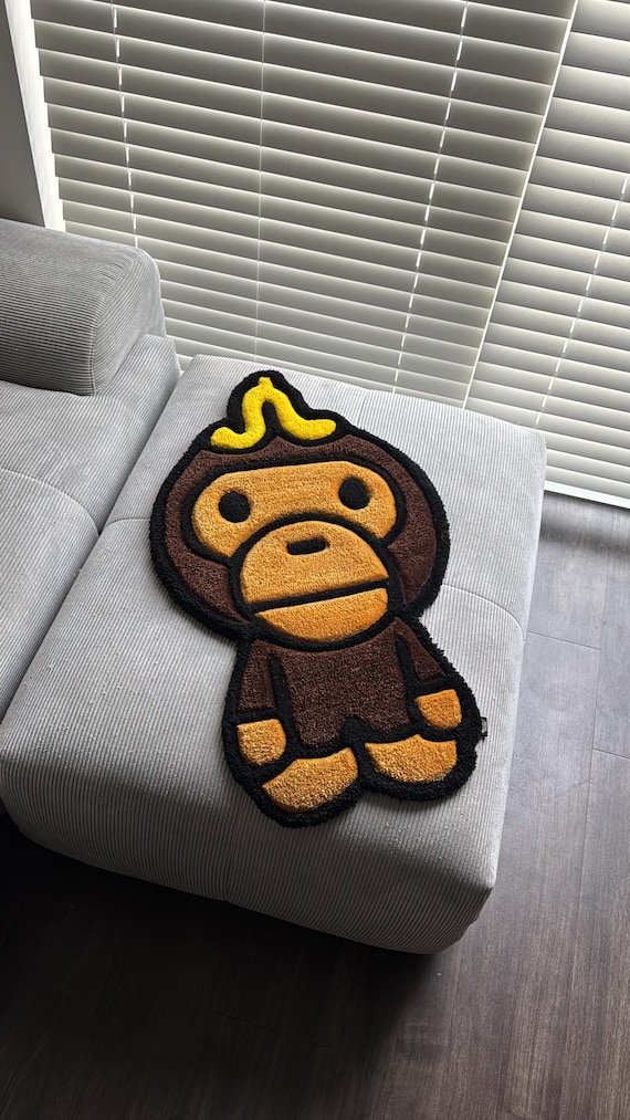 BABY MILO BAPE Inspo Handmade Tufted Rug - Etsy