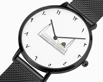 Reloj de cuarzo ultrafino de acero inoxidable Masjid An-Nabawi
