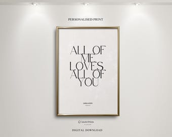Personalized Love Quote Print, Anniversary Wall Art (Digital Download)