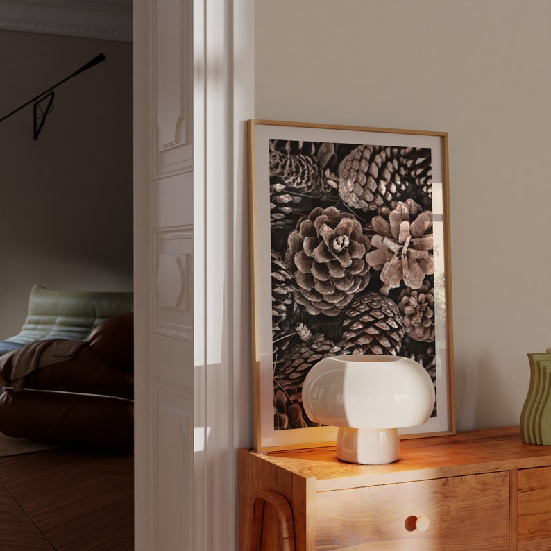 Highquality PRINTABLE Pine Cone Photo Poster, Winter Forest Scent