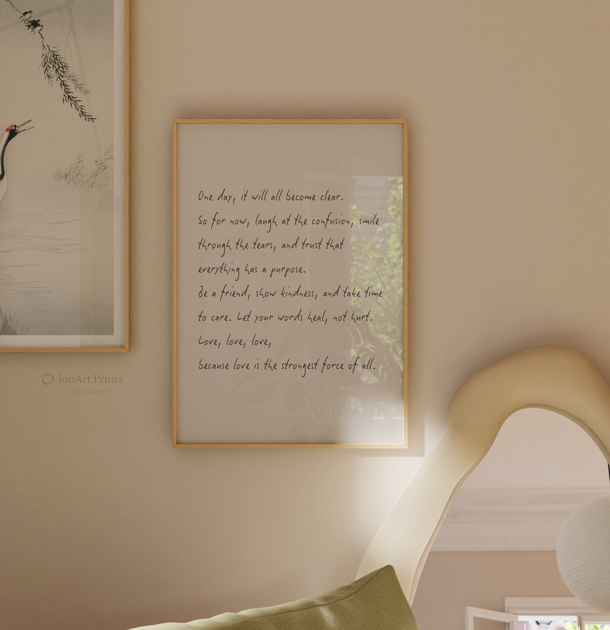 Inspirational PRINTABLE Wall Art, Love Kindness Quote, Minimalist ...