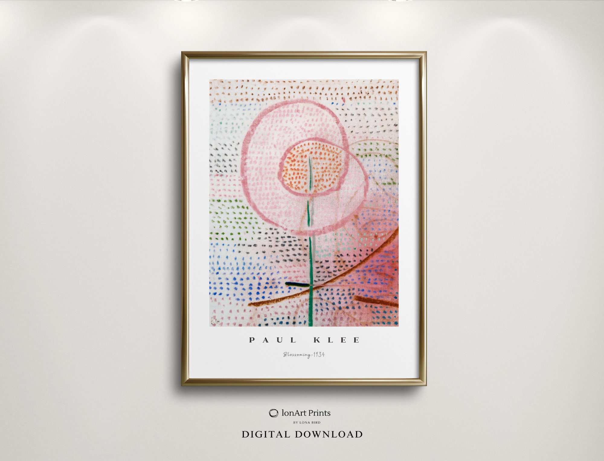Paul Klee The Blossoming, PRINTABLE Abstract Art, Modern Home Decor, Artistic Wall Print, Diese Blüte, Childlike simplicity, Surrealism art