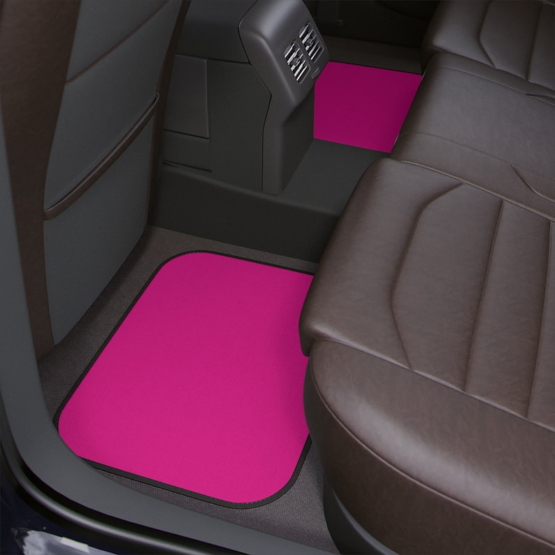 Plain Hot Pink Car Floor Mats, Minimalistic Stylish Car Accessories — free download