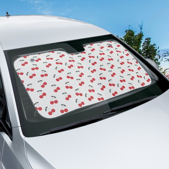 Cherry Pattern Car Sun Shades Personalized Car Decor Retro Cute Car Windshield Sun Blocker Car Accessories Vehicle Accessory for Car Etsy