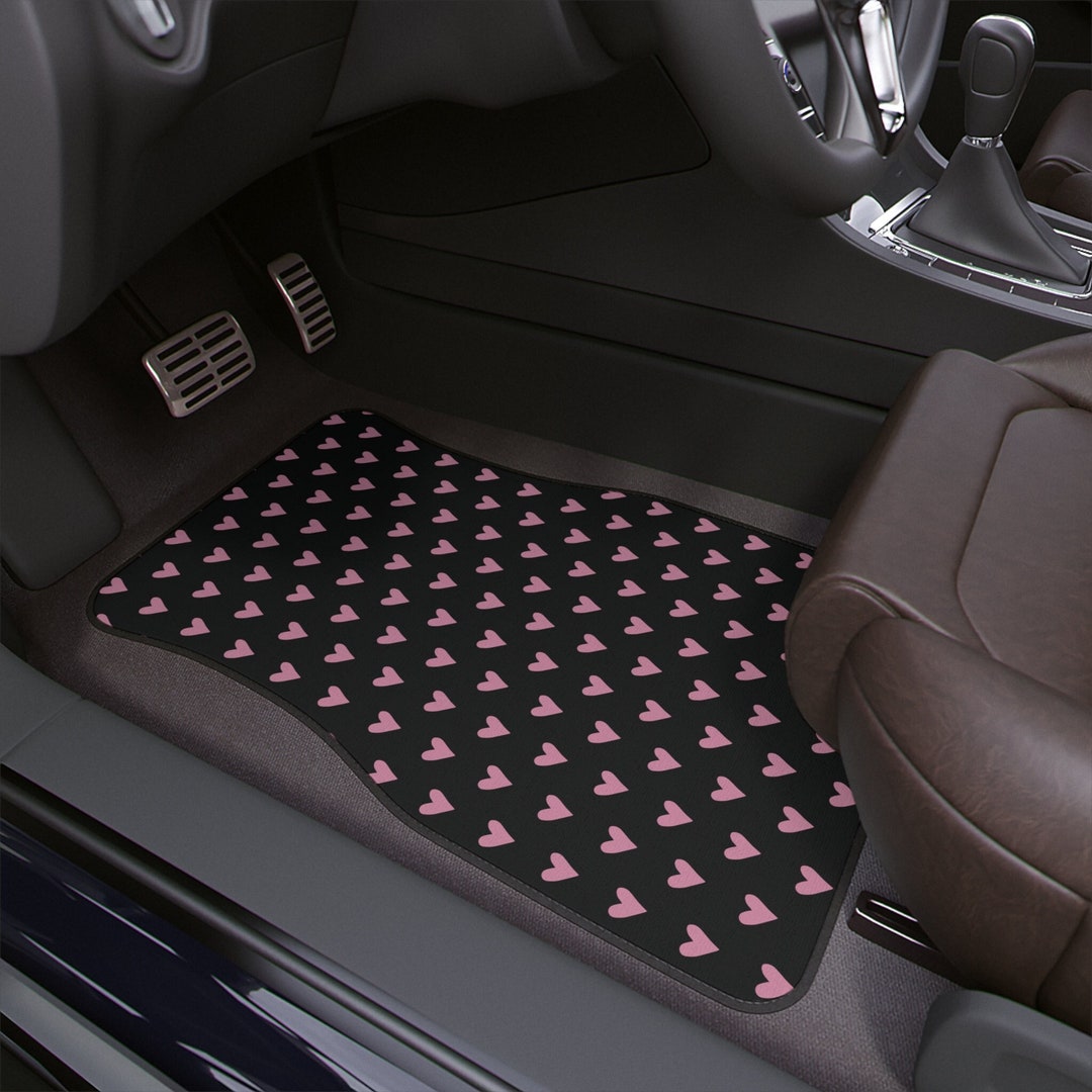 Pink Hearts Car Floor Mats, Gen Z Car Accessories, Cute Car Decor for — free download