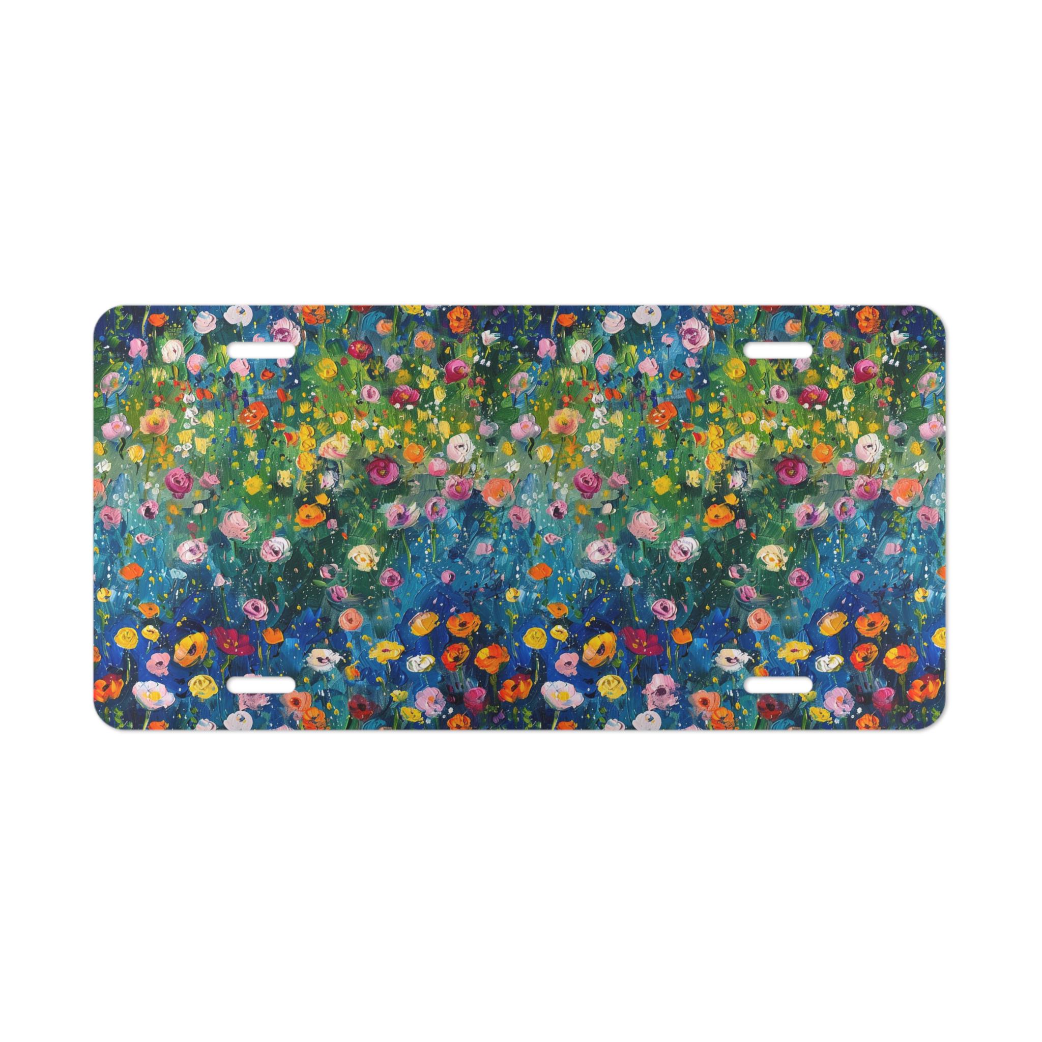 Wildflower Monet Front License Plate, Blank Licence Tag, Claude