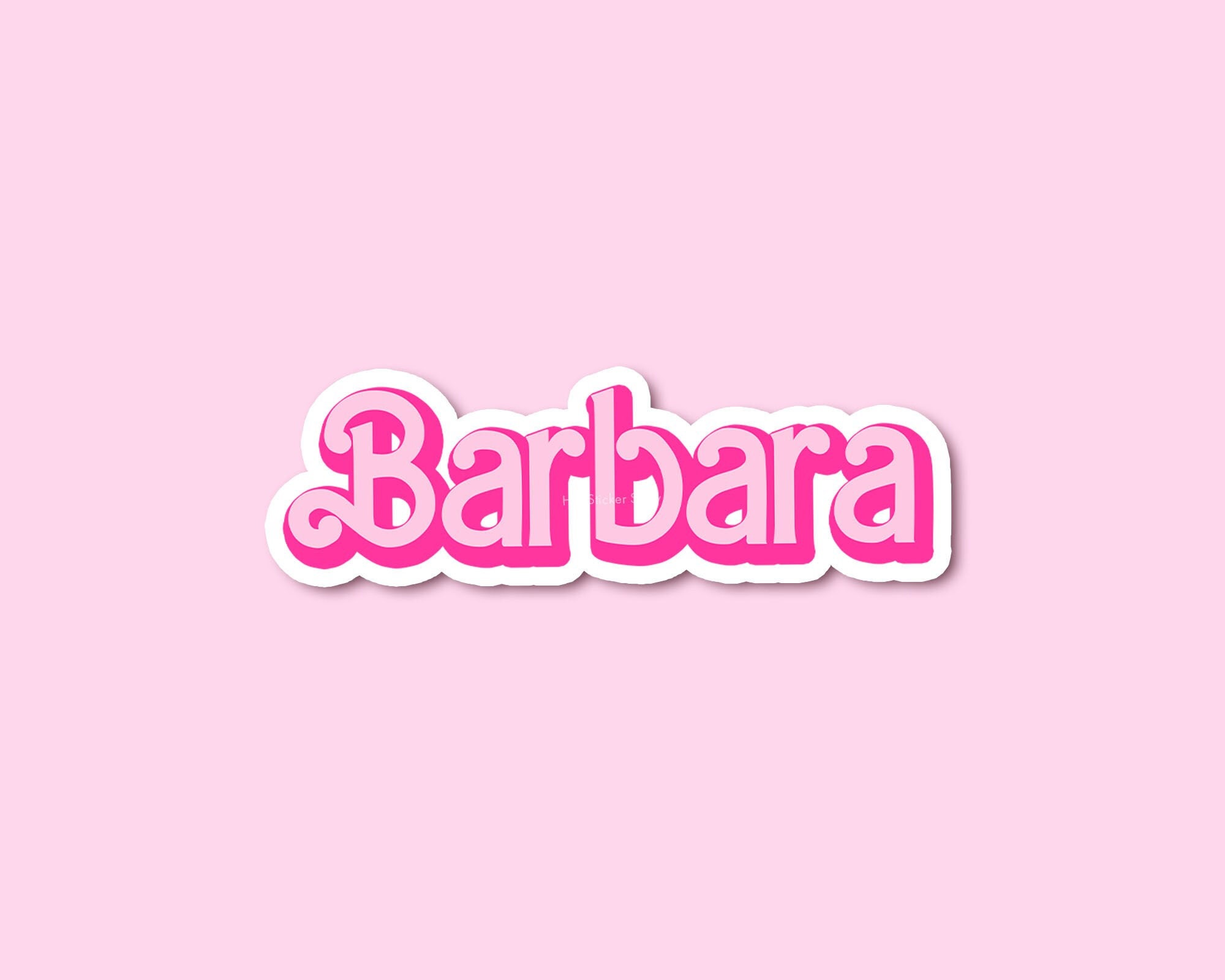 Barbie Custom Name Sticker Sheet