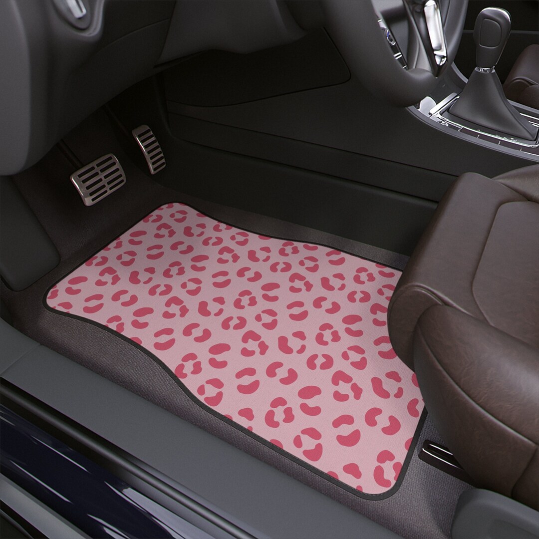 Pink Leopard Car Floor Mats Retro Gen Z Car Accessories Boho Etsy