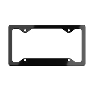 Solid Black License Plate Frame, Car Accessories for Women, Cute Car Decor, Gen Z Car Bumper, Gift for Her