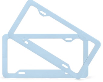 Baby Blue License Plate Frame, Car Accessories for Women, Cute Car Decor, Gen Z Car Bumper, Gift for Her