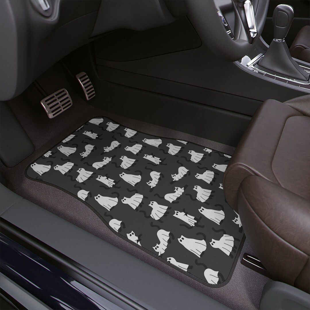 Black Ghost Cat Car Floor Mats Gen Z Car Accessories Cute Etsy