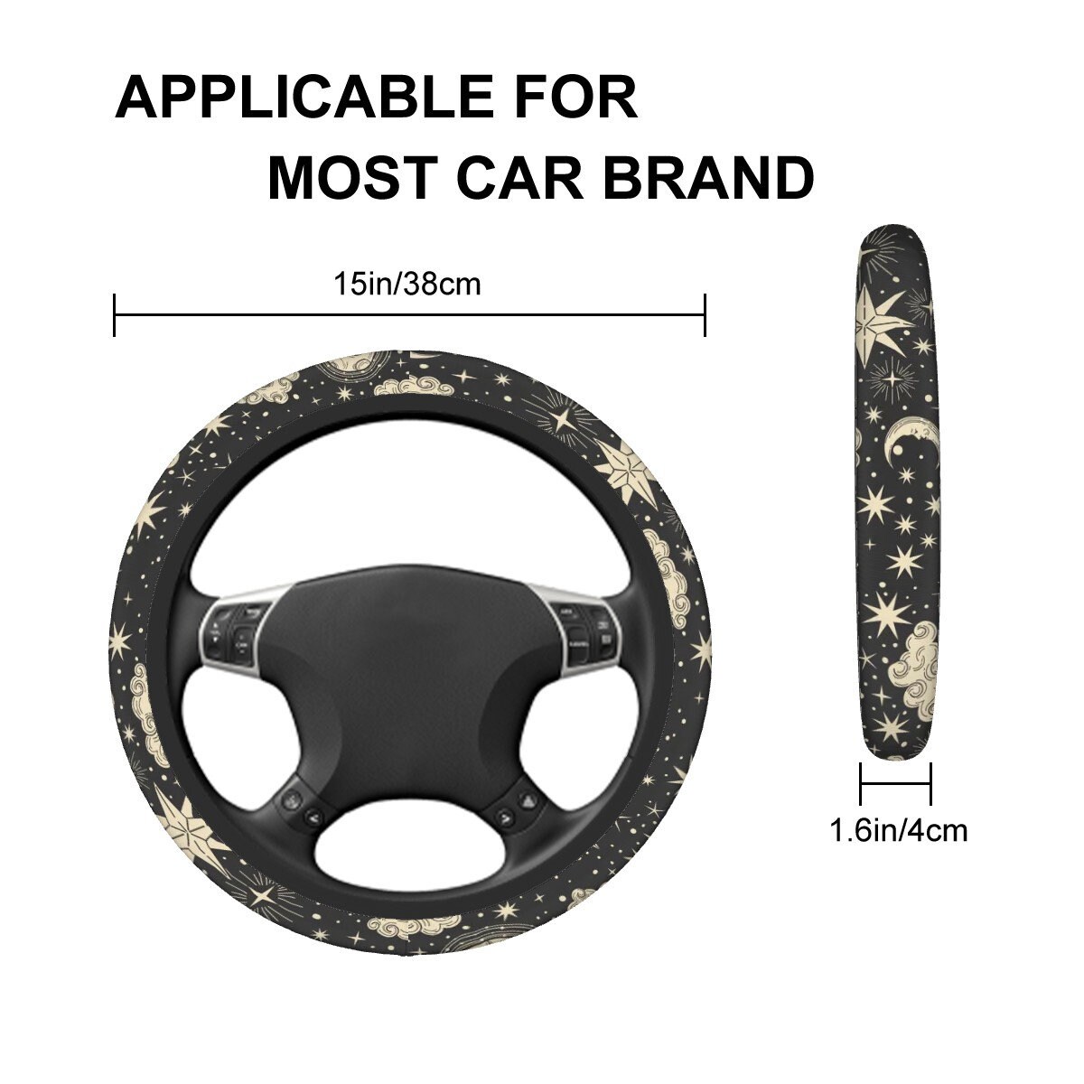 Coprivolante per auto universale nero blu 37-38 cm – Car Passion Accessori Auto