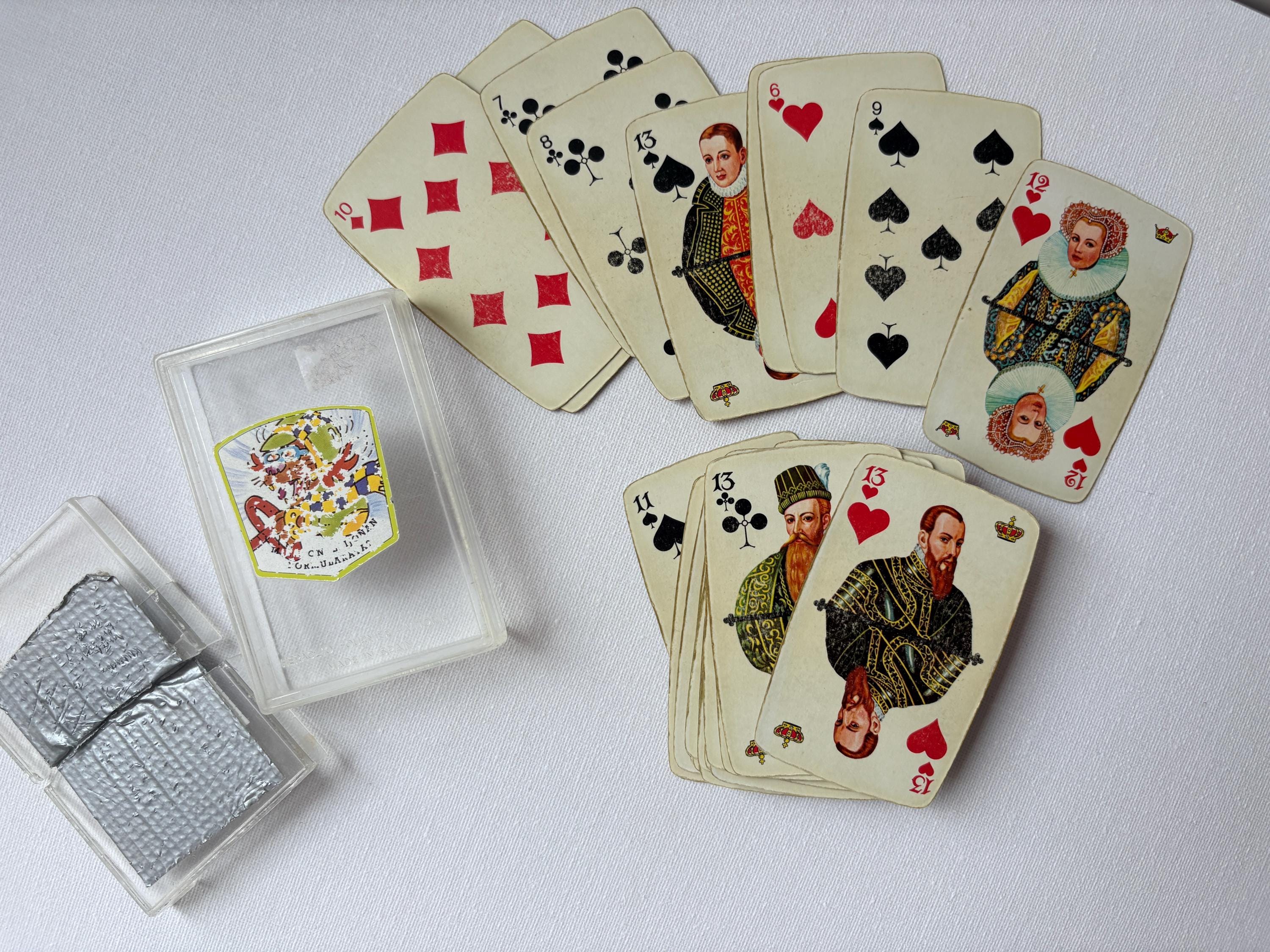 ヴィンテージ スペイン製トランプデッキ | Baraja Española Naipes | コレクター向けスペイン製カードゲーム |  テープで密封されたオリジナルボックス | スペイン製