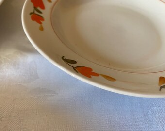 Set of Vintage Soviet Plates, Set of 6 Plates, Big Porcelain