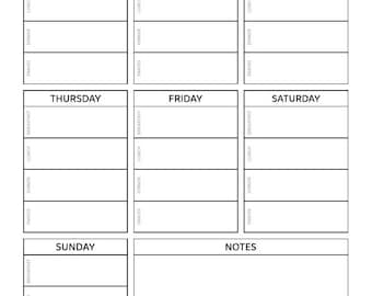Your new printable meal and grocery plan template.