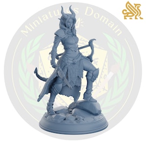 Elkava Tiefling Rogue Ranger DMS | Miniature Dungeons and Dragons DnD Tabletop Miniature Mini Painting RPG