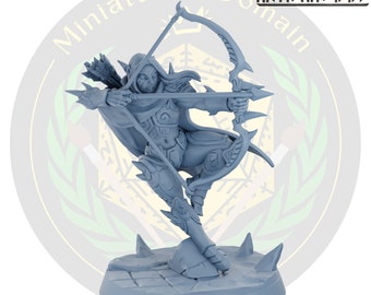 Miniatura de elfo explorador / Asesino de lengua negra, miniatura de mesa de DnD RPG