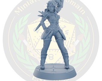 Miniatura de luchador vampiro pin-up / Juego de rol de mazmorras y dragones
