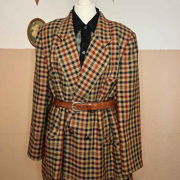 Vintage Blazer Wolle Retro Mantel