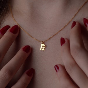 Gold Letter Necklace, Gold Initial Necklace, Minimalist Letter Necklace, Personalized Necklace, Summer Necklace, Personalized Jewelry