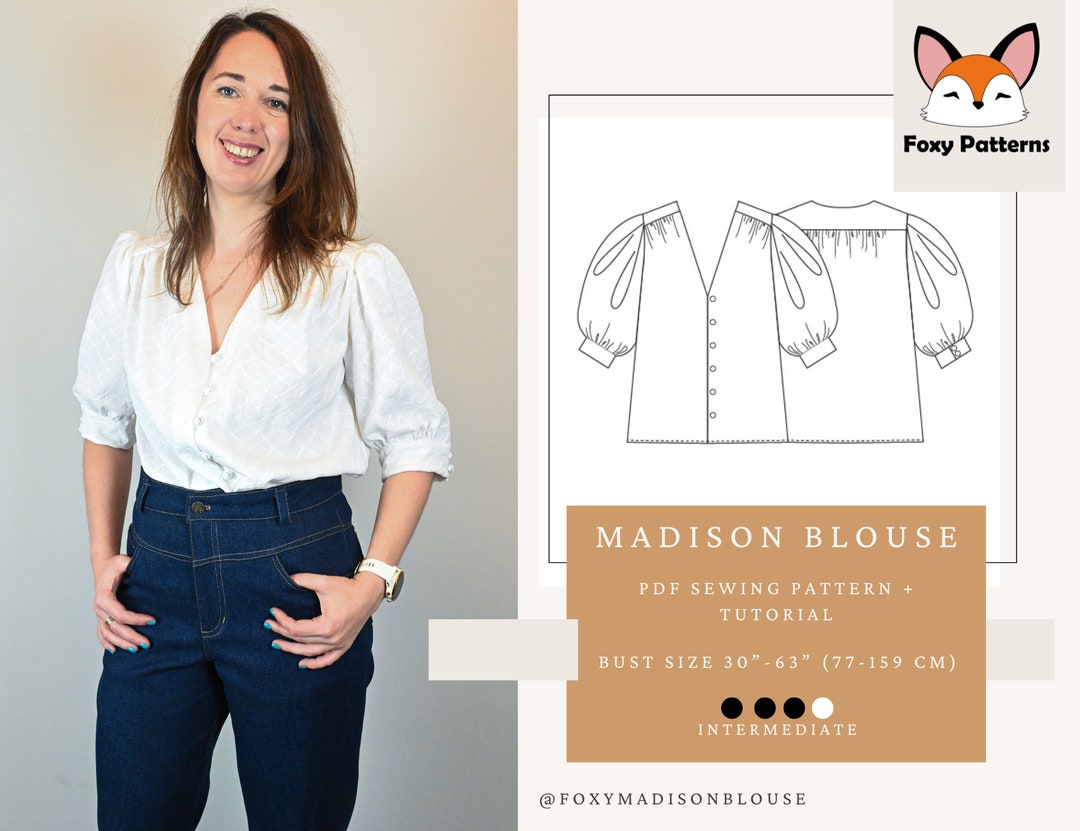 Madison Paper.pdf MADISON BLOUSE Digital Sewing Pattern PDF Files With Illustrated ...