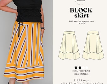 BLOCK skirt PDF sewing pattern