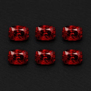 7 Pcs Faceted Certified Natural Ruby long Cushion Cut untreated Burma Pigeon Blood Red Ruby Gemstone Lot | Free Standard Delivery