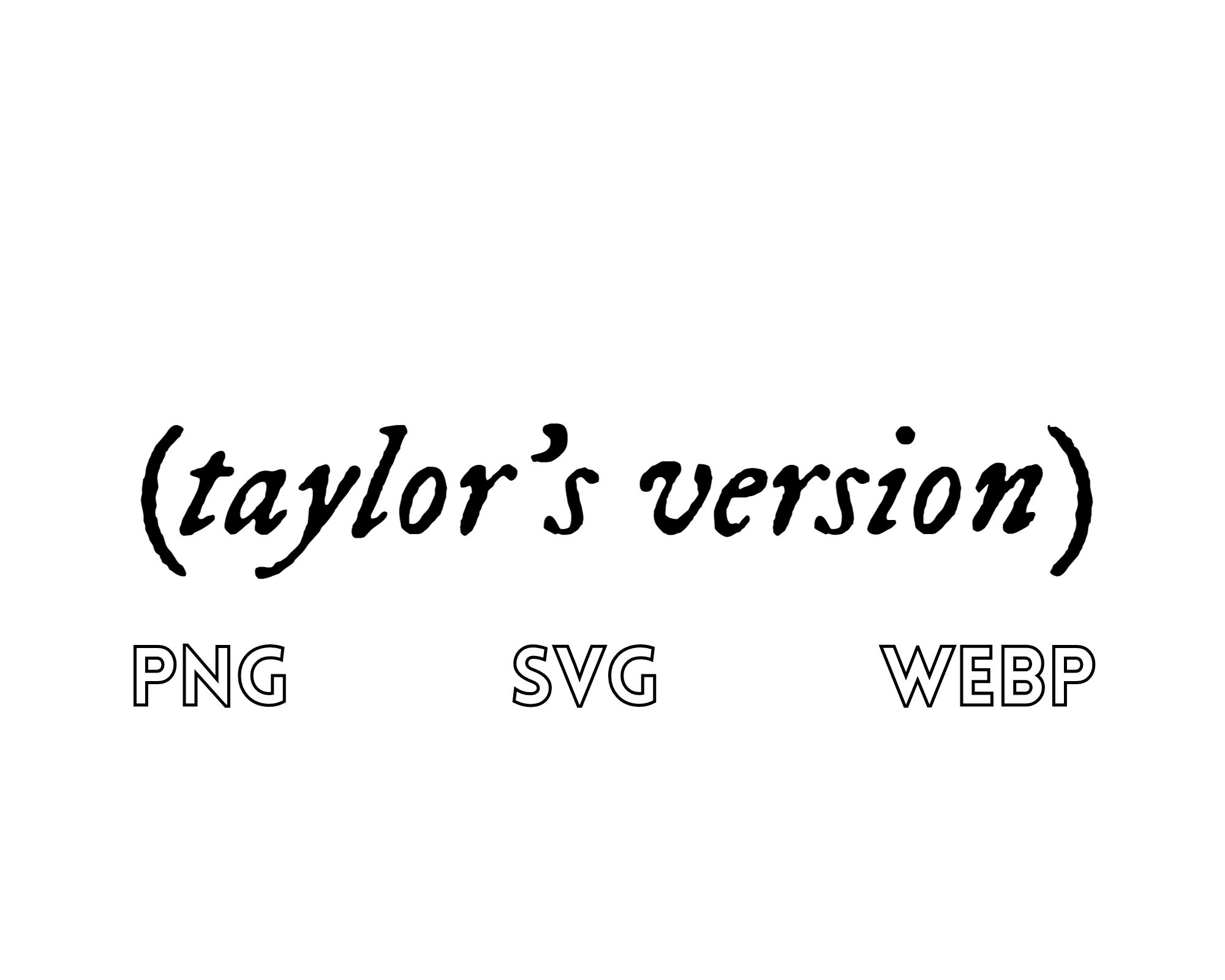 Taylor's Version Logo PNG SVG Webp taylor's - Etsy Australia