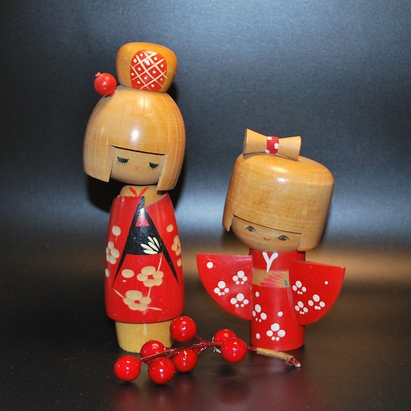 Kokeshi, Kokeshi Doll, Japanese Kokeshi, Art Doll, Geisha Doll, Kokeshi Doll, Usaburo Kokeshi, Antique Gifts, Asian Interior, Geisha,NJ28