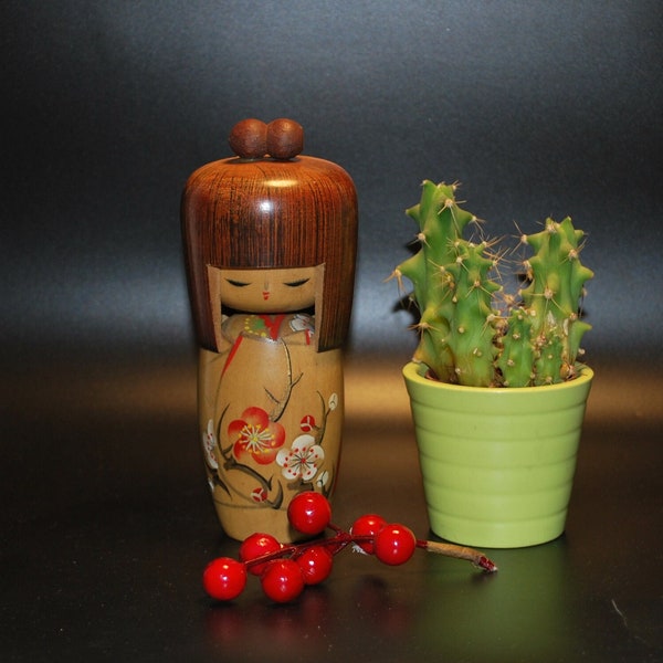 Kokeshi, Vintage Japanese Wood Doll, Wooden Japan Doll, Traditional Wood Doll, Japanese Kokeshi, Japanese Collectible Wood Doll, Japan, LK04