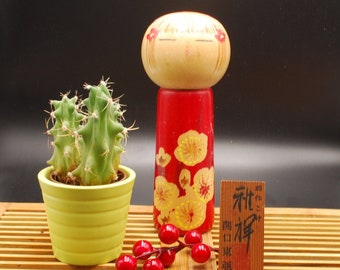 Miniature asiatique, Bobble head, Statue de Geisha, Cadeau pour artisan, Esthétique japonaise, Décor japonais, Poupée Kokeshi, Figurine peinte à la main, NW08