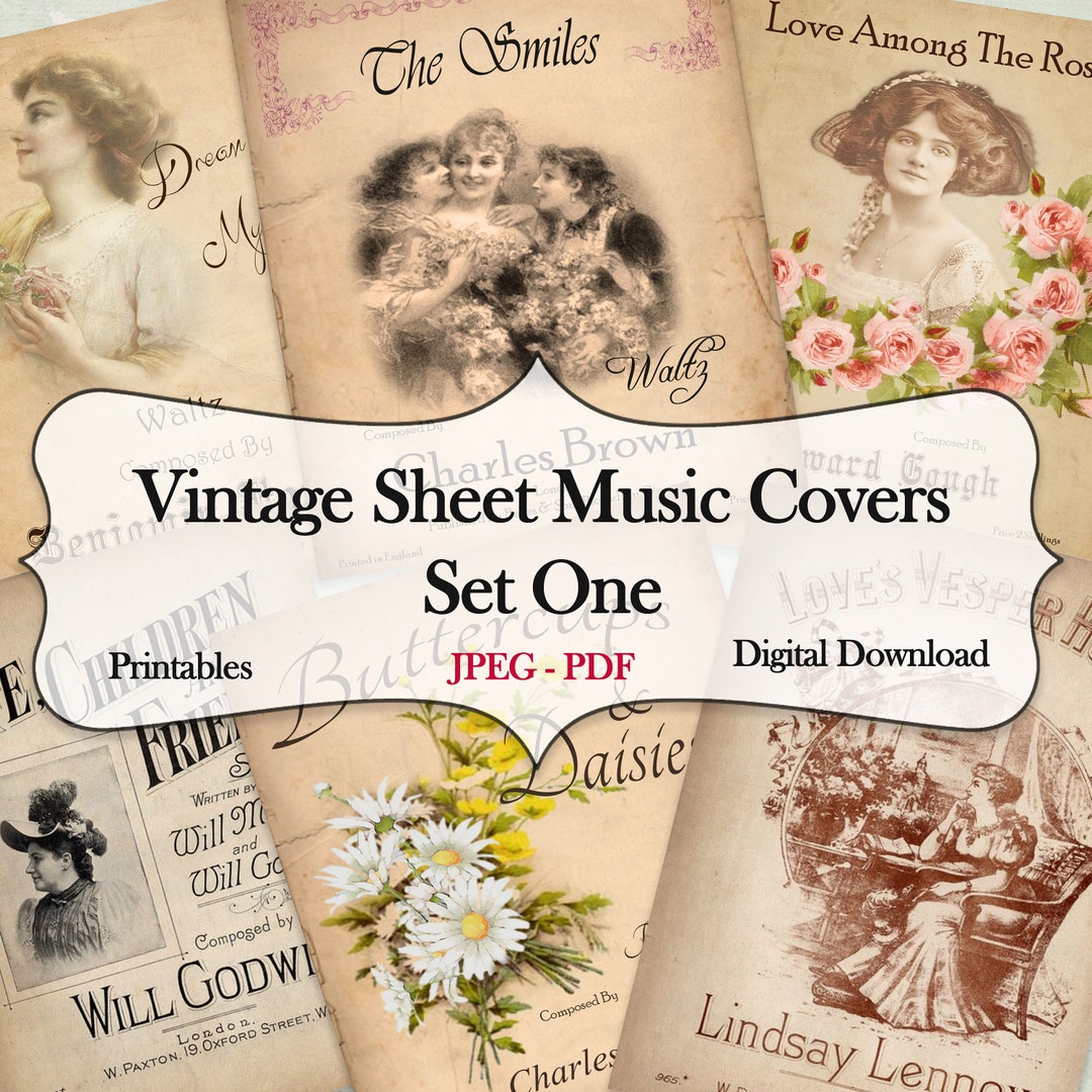 Vintage Sheet Music Covers Etsy