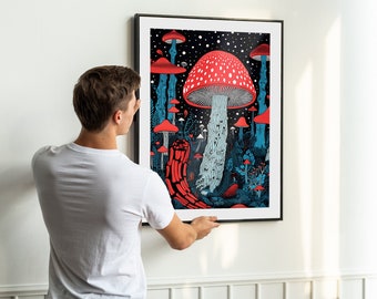 Surreal Mushroom Wall Art