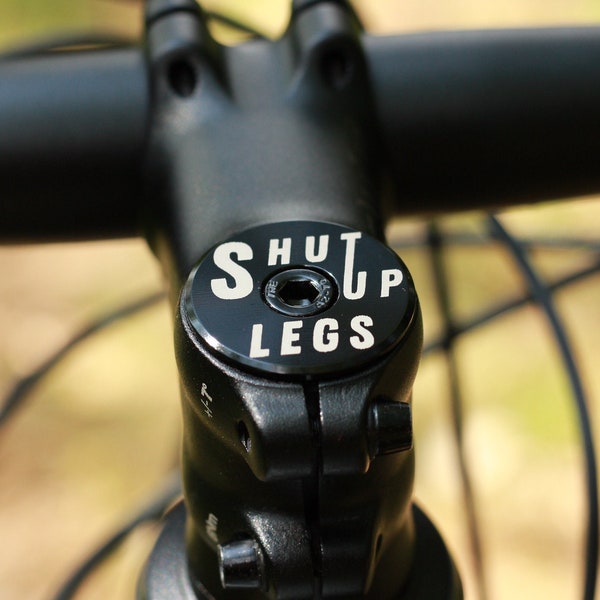 Hochwertige Steuersatzkappe mit stilvollem Design für Fahrräder Shut Up Legs
