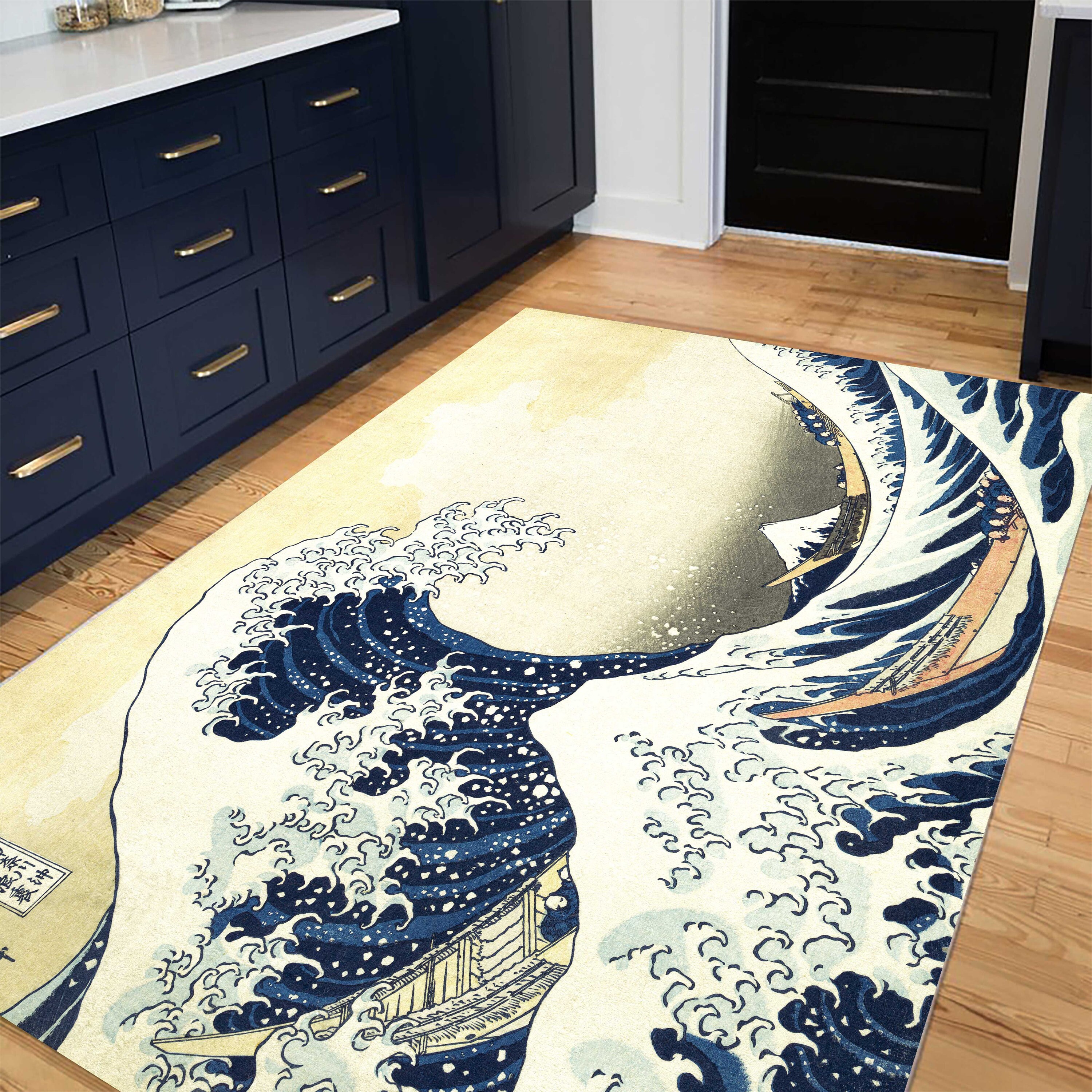 The Great Wave Rugs Hokusai Great Wave off Kanagawa Japanese - Etsy