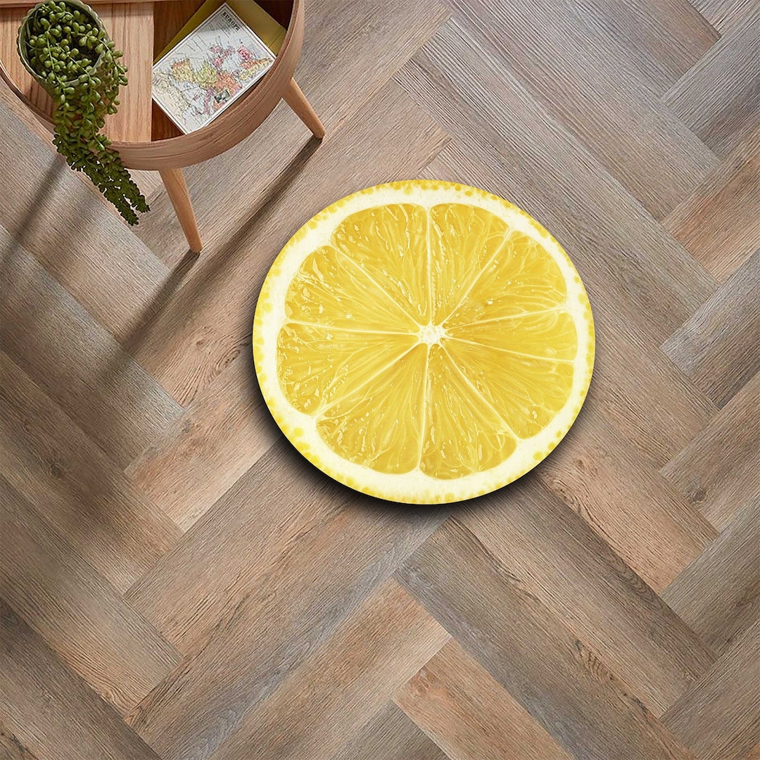 Lemon Kitchen Rug,lemon Rug, Lemon Pattern Rug,fruit Rug for Kitchen ...