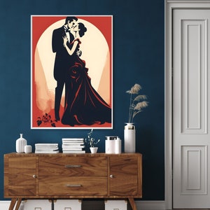 Vampire Gothic Print Digital Download Art Witchy Decor Gothic Decor Vampire Love Lovers Wall Decor Art Gothic Poster Dark Art