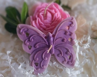 Elegant Butterfly Candle - Choose Colors & Scents - Great for Bridal Gifts - Handmade Home Decor