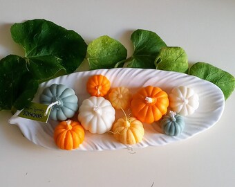 Colorful Pumpkin Candle and Plate Gift Set - Fall Decor-Holiday Season