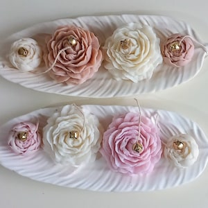 Unique Peony Rose Candle and Tray Gift Set - Customized Color and Scent Options Available,Mother's Day