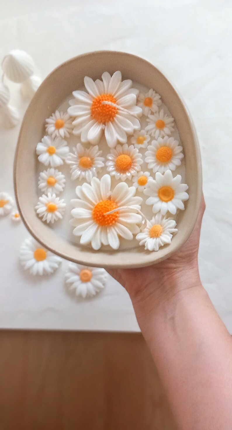 Custom Scented Daisy and Butterfly Candle in Ceramic Bowl Perfect for Special Occasions Spring Home Decor , Mother's Day image 7